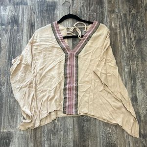 Poncho Style Top with tie back